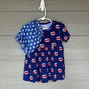 Posh Peanut Peplum Patriotic Set Size 5T